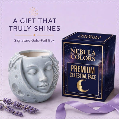 Moon Face Hanging Planter by Nebula Colors