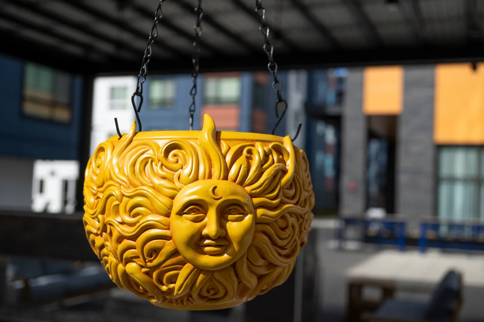 Sun Face Hanging Planter