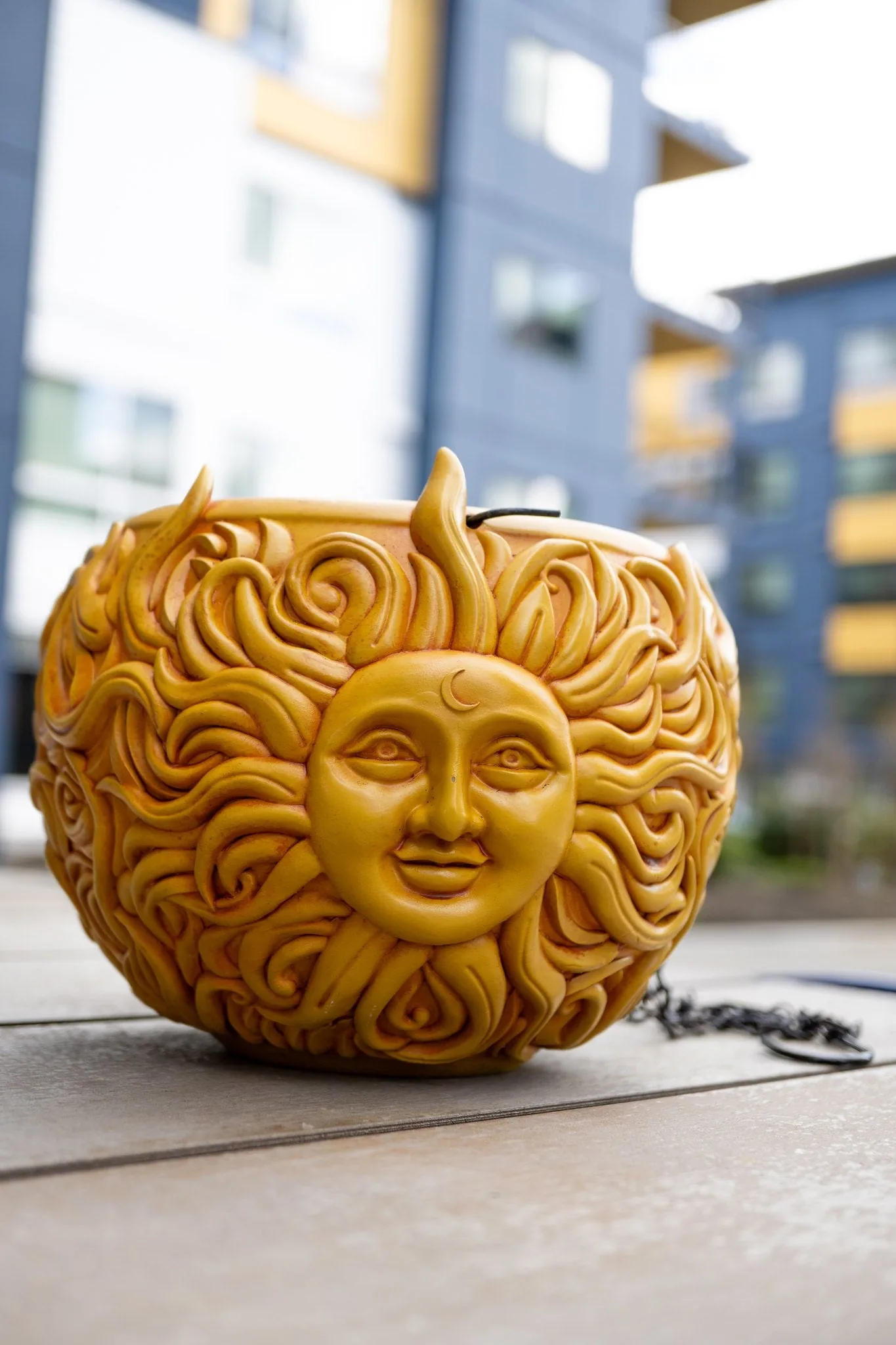 Sun Face Hanging Planter